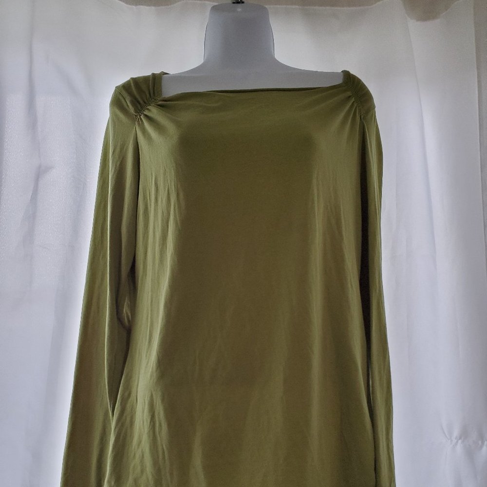 Jacob Olive Green Long Sleeve Tee Sz L